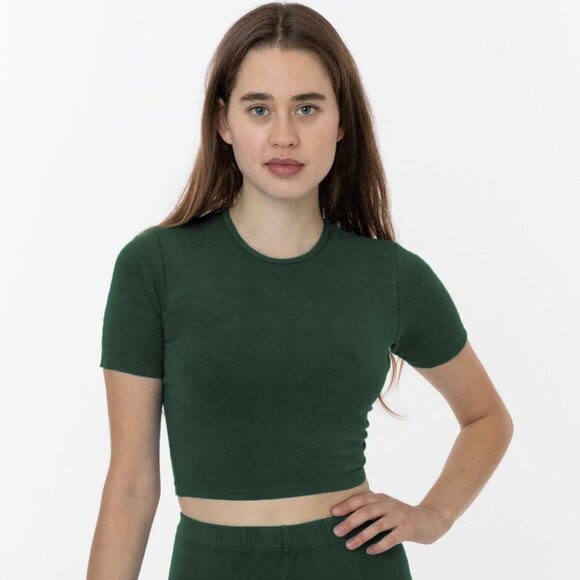 Cotton Spandex Cropped Tee LAA - Picture 1 of 3